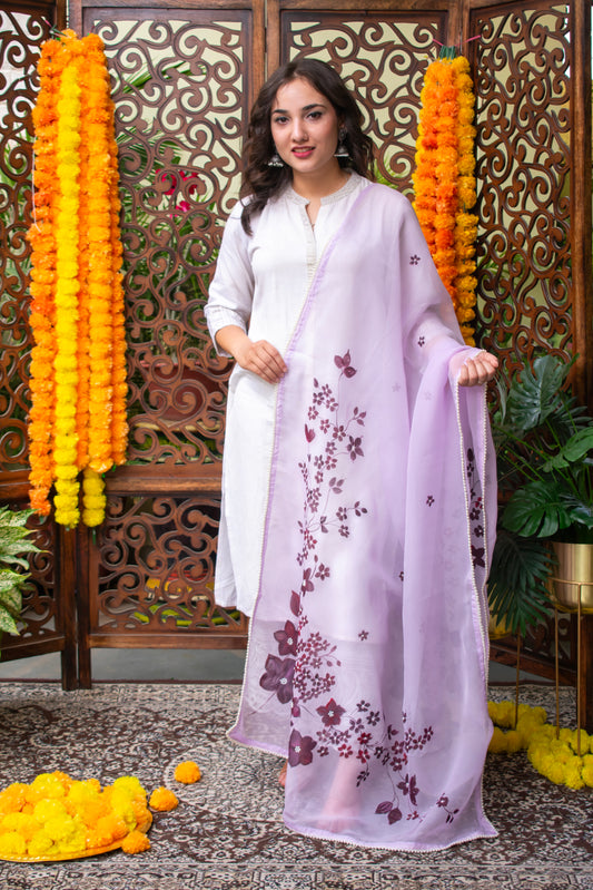 Twilight Blooms Dupatta